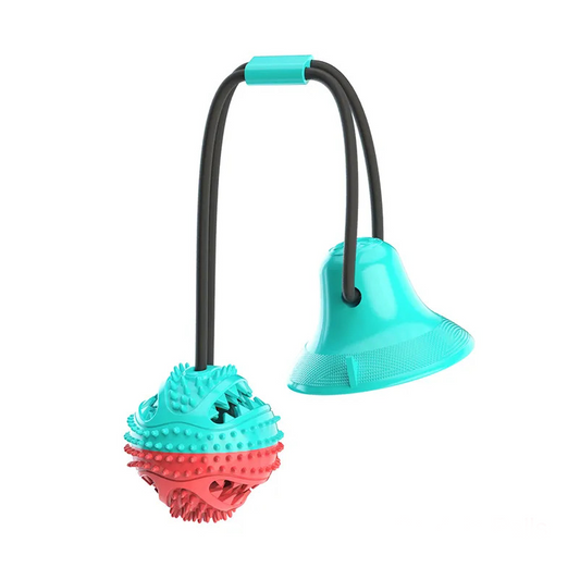 Dog suction tug toy - red and blue