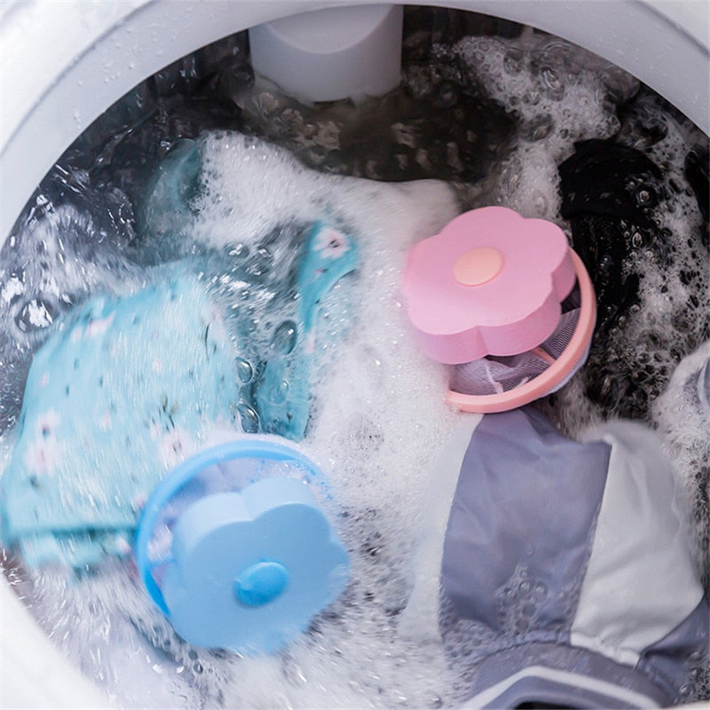 Laundry dog hair catcher in washing machine